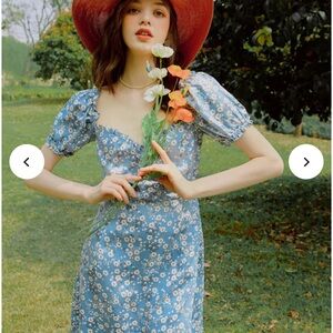 Petite Studio Blue Floral Mini Dress